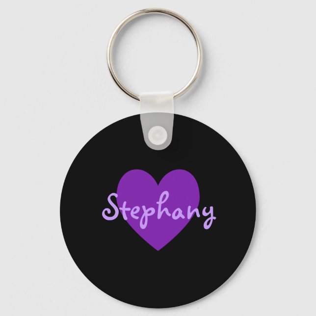 Llavero Stephany en morado (Anverso)