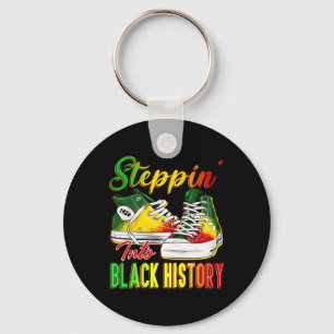 Llavero Steppin Into Black History Month Afro Black Sneake