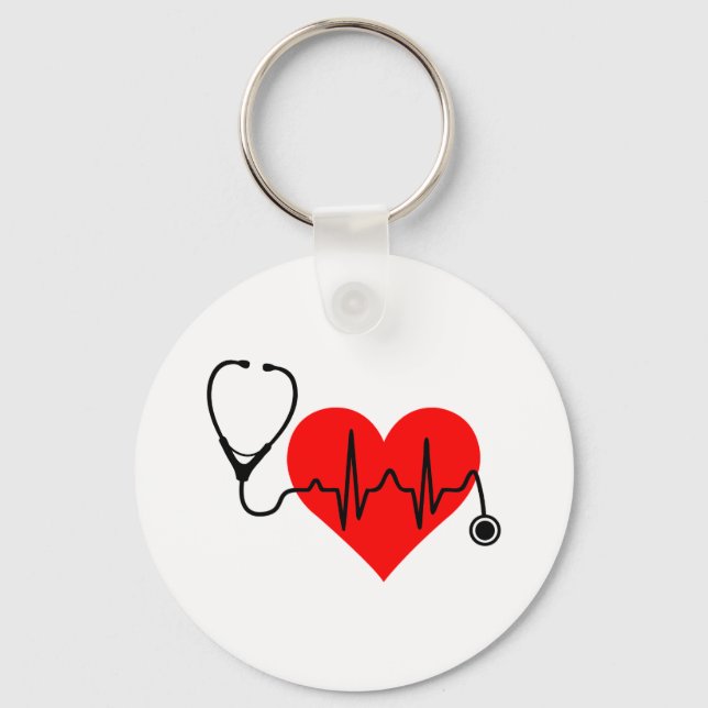 Llavero Stethoscope Heartbeat Corazón (Anverso)