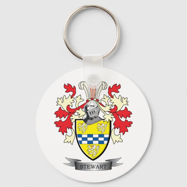 Llavero Stewart Family Crest Coat of Arms (Anverso)