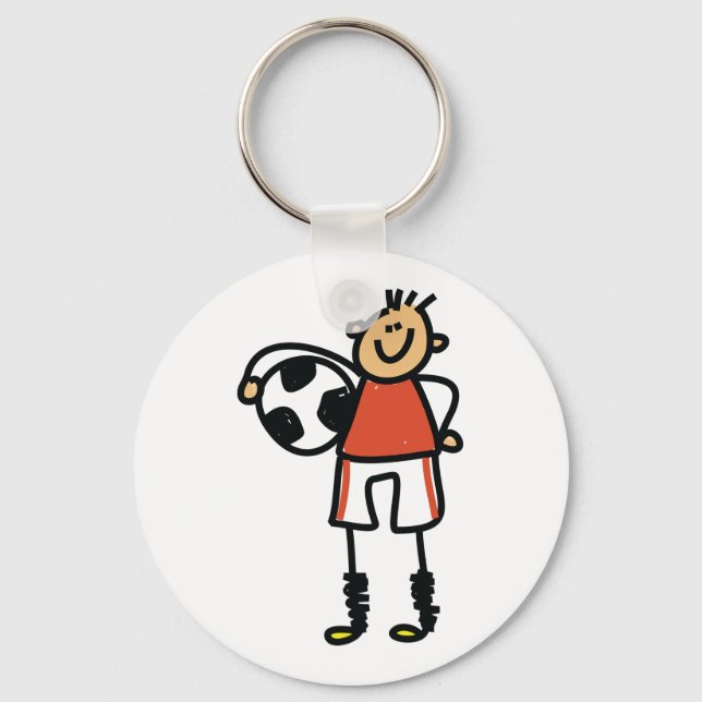 Llavero Stick Figure Soccer Boy Football Player (Anverso)