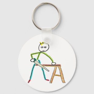 Llavero Stickman de Carpintería