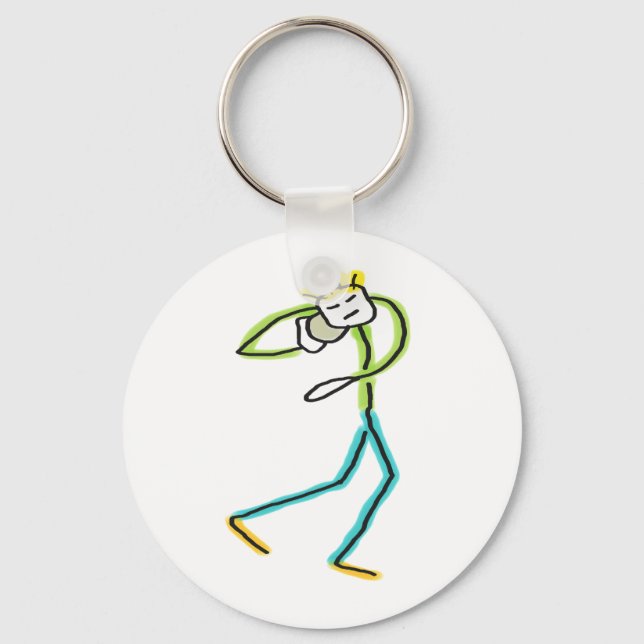 Llavero Stickman de Lanzamiento de Peso (Anverso)