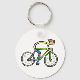 Llavero Stickman en bicicleta