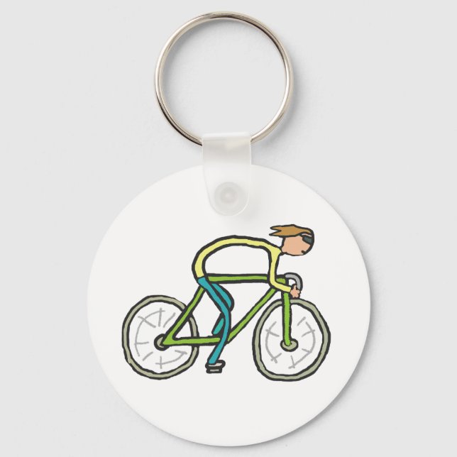 Llavero Stickman en bicicleta (Anverso)