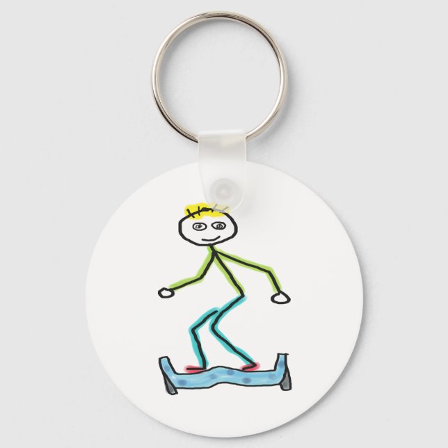 Llavero Stickman Hoverboard (Anverso)