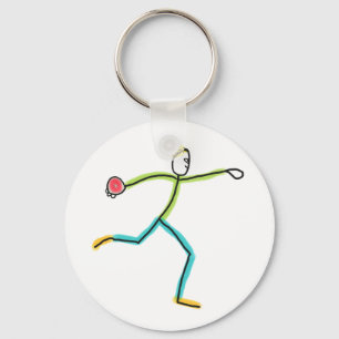 Llavero Stickman Lanzando Disco