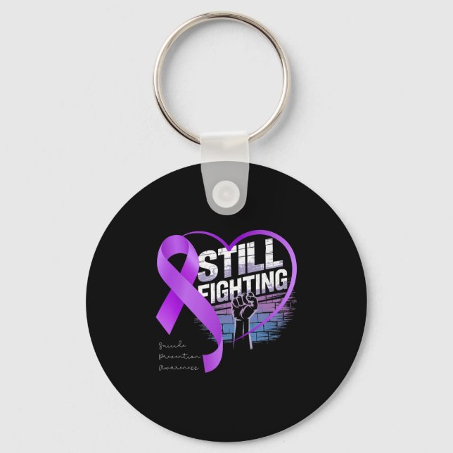 Llavero Still Fighting Suicide Prevention Awareness Purple (Anverso)