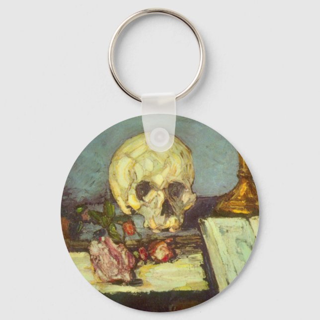Llavero Still Life w Skull, Candle, Libro de Paul Cezanne (Anverso)