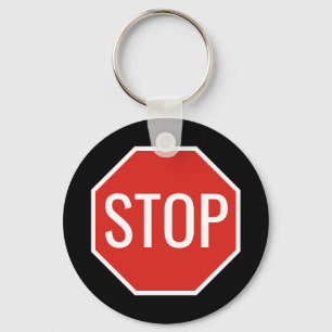 Llavero STOP Rótulo Keychain