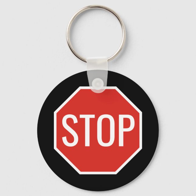 Llavero STOP Rótulo Keychain (Anverso)