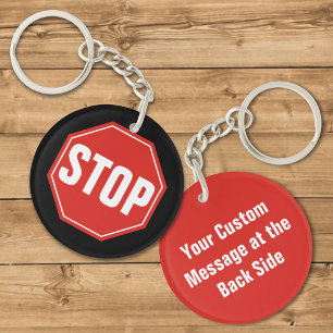 Llavero STOP Rótulo Keychain