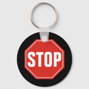 Llavero STOP Rótulo Keychain