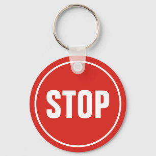 Llavero STOP Rótulo Keychain