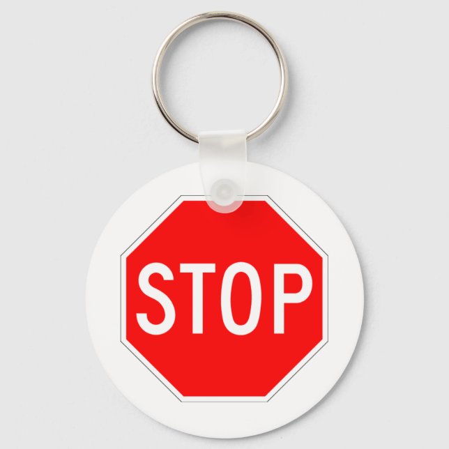 Llavero Stop Sign Customizable (Anverso)