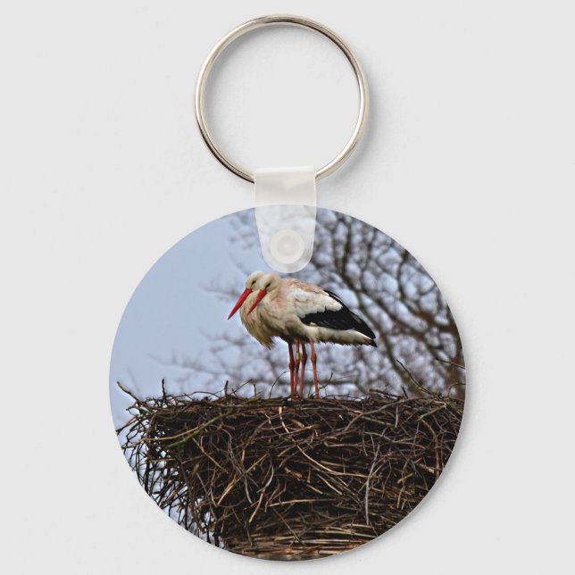 Llavero Stork in Nest (Anverso)