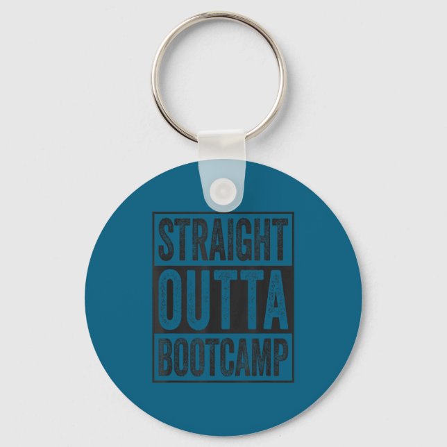 Llavero Straight outta bootcamp soldier basic training (Anverso)