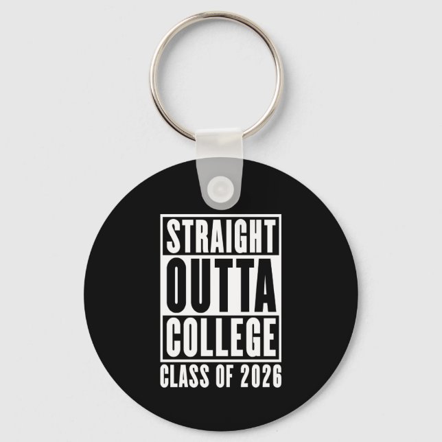 Llavero Straight Outta College Class of 2026 (Anverso)