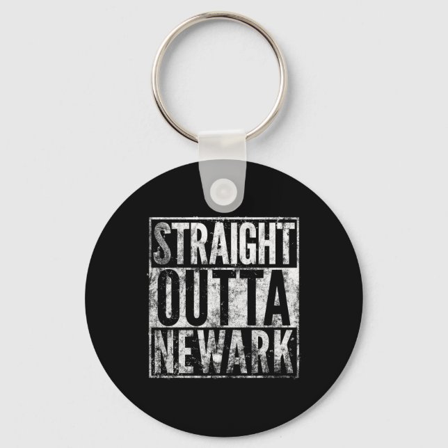 Llavero Straight Outta Newark New Jersey Distressed Effect (Anverso)