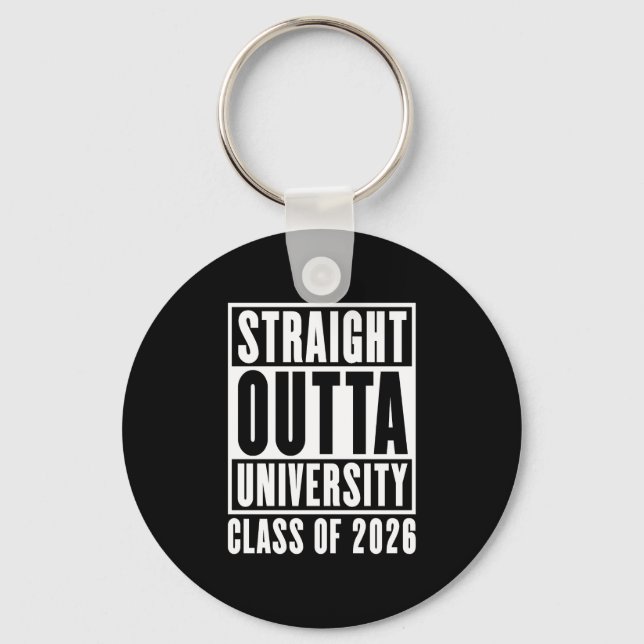 Llavero Straight Outta University Class of 2026 (Anverso)