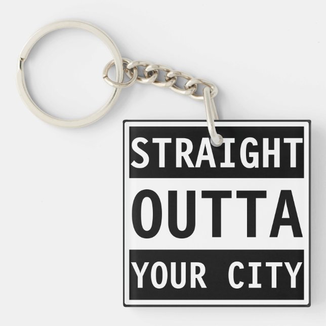 Llavero Straight Outta Your City (Frente)