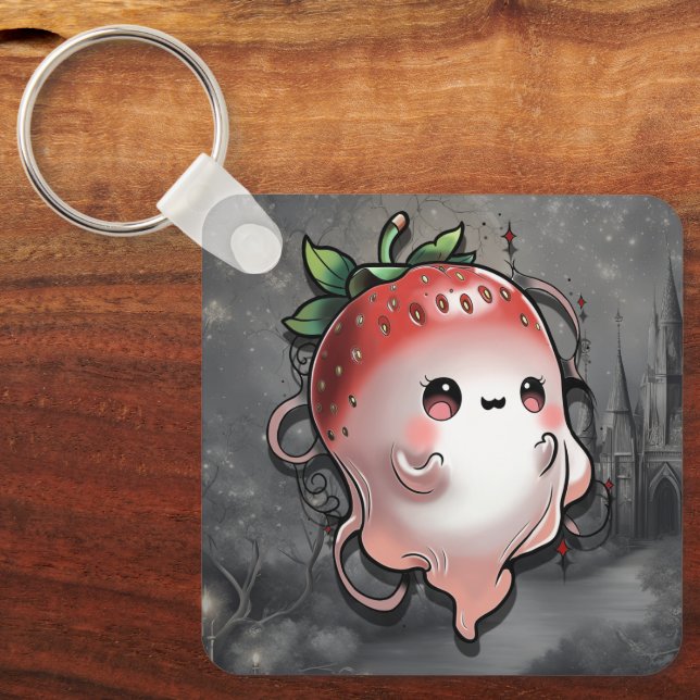 Llavero Strawberry Ghost Keychain (Anverso)