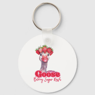 Llavero Strawberry Goose Funny Goose con fresas