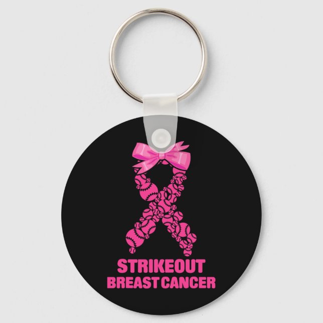 Llavero Strike Out Breast Cancer Awareness Softll Fighters (Anverso)