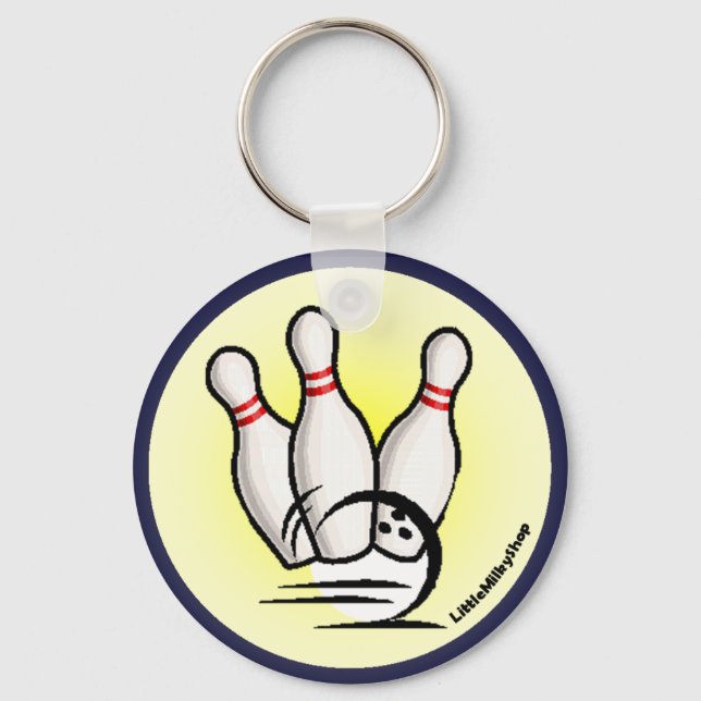 Llavero Strike the Bowling Pins Keychain (Anverso)