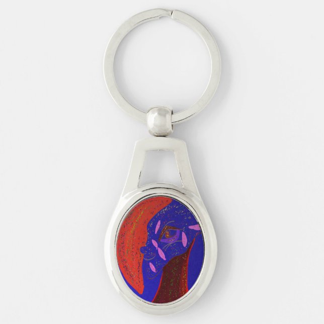 Llavero Strikingly Beautiful Creature Oval Metal Keychain (Anverso)