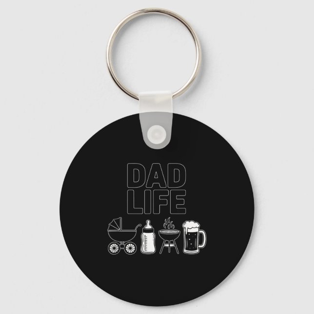 Llavero Stroller Bottle Grill Beer Adorable Father Dad Lif (Anverso)