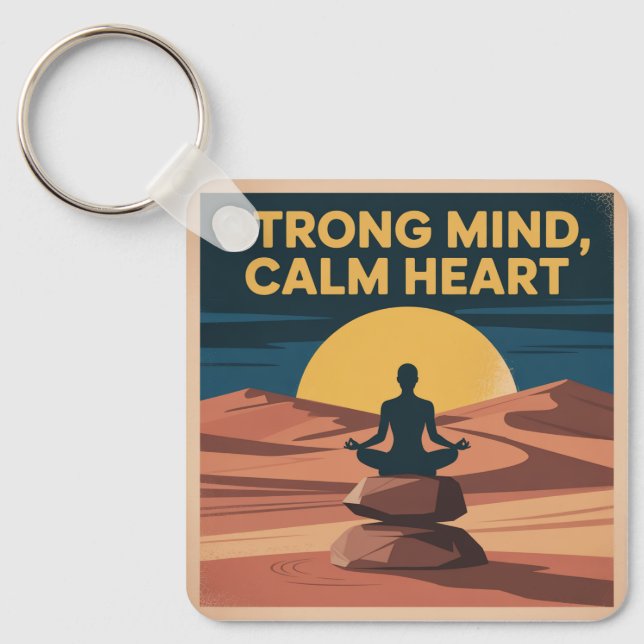 Llavero Strong Mind, Calm Heart (Anverso)