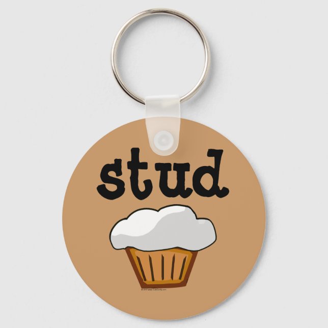 Llavero Stud Muffin, Cute Funny Baked Good (Anverso)