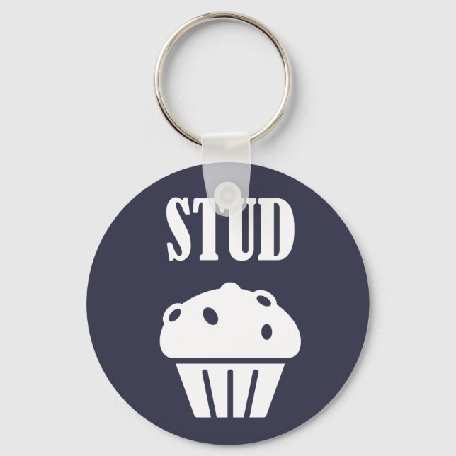 Llavero STUD Muffin Manly Tough Guy Funny Gift Good Lookin (Anverso)