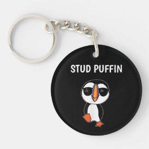 Llavero Stud Puffin Funny Bird
