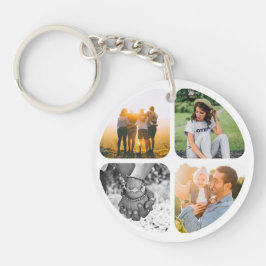 Llavero Su cadena acrílica de 8 fotos de doble cara