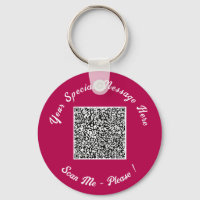 Su cadena de claves de código QR con texto y color