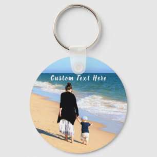 Llavero Su cadena fotográfica con texto Personalizado