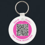 Llavero Su código QR Escanear Personalizado de claves Text<br><div class="desc">Elija Colores y fuente - Keychain con la información especial de tu código QR y el texto Personalizado del regalo de cadenas de claves modernas personalizadas - Añadir tu código QR - Imagen o logotipo - foto / texto - Nombre u otra información / mensaje - Redimensionar y mover o...</div>