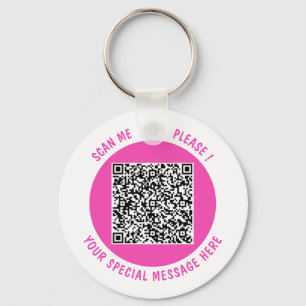 Llavero Su código QR Escanear Personalizado de claves Text