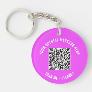 Llavero Su código QR Escaneo Personalizado Tecla de texto 