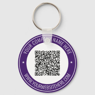 Llavero Su código QR y la cadena de claves de la empresa p