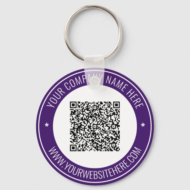 Llavero Su código QR y la cadena de claves de la empresa p (Anverso)