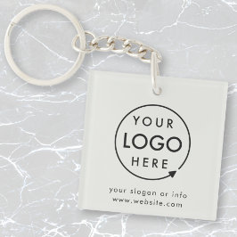 Llavero Su logotipo | Gray Silver Business Corporate Moder