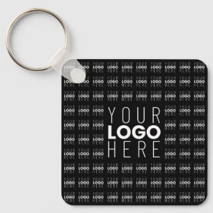 Llavero Su logotipo o imagen con patrón de mosaico, logoti
