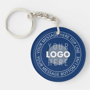 Llavero Su logotipo y texto circular de Personalizable   A