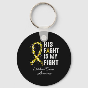 Llavero Su lucha es mi lucha Cinta de Oro Cáncer Infantil