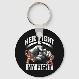 Llavero Su lucha es mi lucha contra el autismo, conciencia