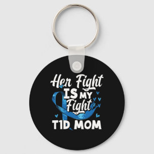 Llavero Su lucha es mi lucha T1d Mamá Conciencia de la Dia