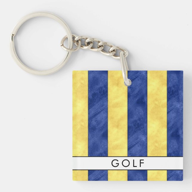 Llavero Su nombre + Bandera de Señal Náutica G Golf (Frente)